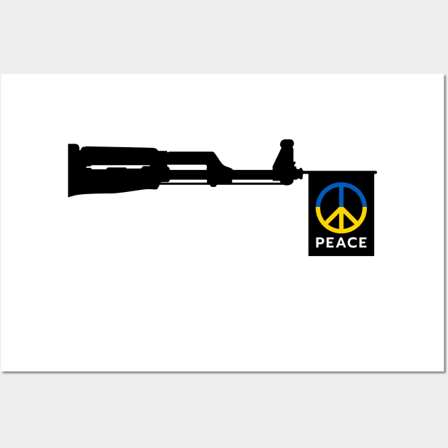 Peace sign at the end of the gun Wall Art by speedmanstudio